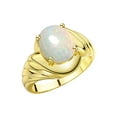 thumbnail image 5 of RYLOS Rings for Women 14K Gold Plated Silver Ring Classic Style Oval 12X10MM Solitaire Gemstone Ring Exotic Opal African Jewelry for Women Size 7, 5 of 6