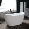 thumbnail image 2 of Ferdy Bath Naha 59" Slotted Overflow Acrylic Plastic Bathtub in White, 2 of 4