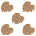 thumbnail image 1 of ORDDIART 5Pcs Cross Stitch Wood Pendant Light Brown for Crafting DIY Projects, 1 of 5