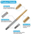 thumbnail image 3 of Uxcell 1pcs 4-40 UNC Straight Flute Thread Tap 1pcs 2.3mm Drill Bit Ti-Coated Set, 3 of 7