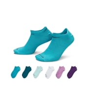 Women's Nike 6-Pack Everyday Plus Lightweight Training No-Show Socks Color: Black White Size: M