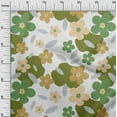thumbnail image 3 of oneOone Cotton Flex Green Fabric Floral Craft Projects Decor Fabric Printed By The Yard 40 Inch Wide, 3 of 4