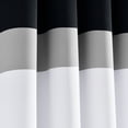 thumbnail image 4 of Lush Decor Alexander Color Block Light Filtering Grommet Solid Pattern Window Curtain Panels Black/Gray 52X84 Set, 4 of 6