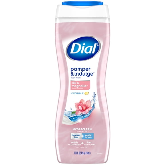 Dial Pamper & Indulge Body Wash, Silk & Magnolia, Gentle on All Skin Types, 16 fl oz