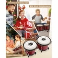 thumbnail image 6 of Eastar Bongo Drums 6” and 7” Congas Drums for Kids Adults Beginners Professional Wood Percussion Instrument with Bag and Tuning Wrench, Red, 6 of 9