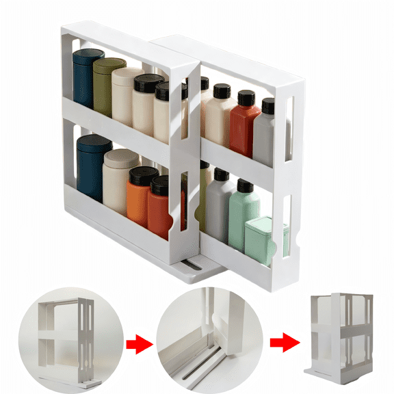 Rotating Spice Rack – Multi-Layer Spice Organizer for Dry Spices, Kitchen Countertop Storage Organizer, 11" x 11" x 4.5"