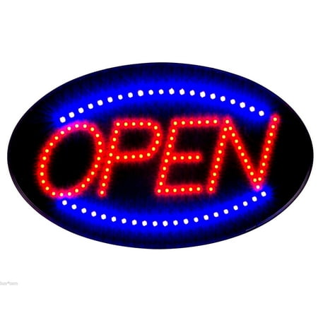 Jumbo 24' x 13' LED Neon Sign with Motion - 'OPEN' (Red/Blue) (Best Neon Signs In Nyc)