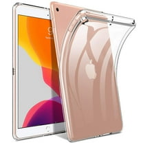 iPad 9th/8th/7th Gen Case, iPad 10.2 inch 2021/2020/2019 Tablet Case , Dteck Ultra Slim Transparent Clear TPU Silicone Gel Shockproof Case Back Cover