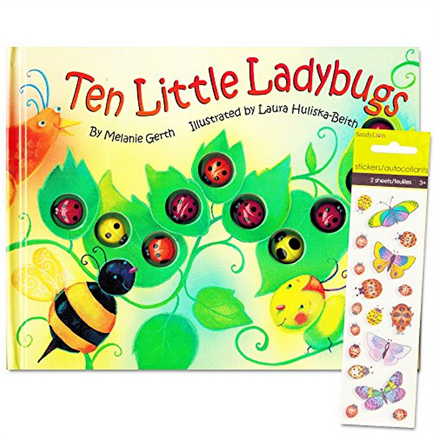 Ten Little Ladybugs Board Book Set For Kids Toddlers With Stickers Walmart Com Walmart Com