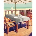 thumbnail image 2 of Fsddascl Grey Beige Ombre Outdoor Tablecloth - 60x102 Inch Rectangle Dining Table Cover, Minimalist Ocean Waves Linen Waterproof Outdoor Table Cloth with Umbrella Hole & Zipper for Picnic/Patio, 2 of 7