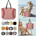 thumbnail image 4 of Xfvqtps Womens Handbag Large Capacity Ball Print Multi-Purpose Fashion Lightweight Portable Beach Nylon Shoulder Bag Yellow, 4 of 4