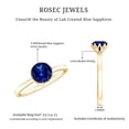 thumbnail image 6 of Rosec Jewels Lab Grown Blue Sapphire Engagement Ring for Women - 1 Carat - AAAA Quality Certified - Jewelry Box Included, 10K Yellow Gold, US 11.00, 6 of 7