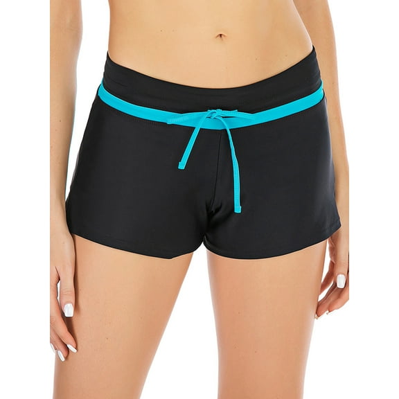 DODOING Plus Size Womens Swim Shorts Knee-Length Swim Shorts Swimsuit Pants Swim Skirts Beach Sports Bikini Short Boardshort Swinwear Bottom Swim Brief Bathing Suit