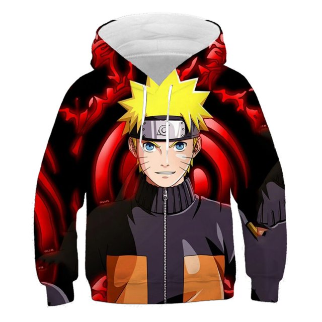 Sudadera con capucha de dibujos animados de Anime japonés para niños, sudadera informal en 3d con capucha de Naruto, disfraz de juego de rol, sudadera de Anime Harajuku Hoodie100 zhangyuxiang CONDUJO