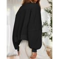 thumbnail image 4 of Womens Dressy Casual Blouse Business Long Sleeve Tops Ruffle V Neck Work Shirt Fall Outfit 2025 07-Black S, 4 of 4