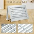 thumbnail image 3 of Cubierta de ventilación de aire para puerta Uxcell, 16 x 10 pulgadas, cubierta de ventilación de rejilla de aluminio, con tornillos de montaje, para puerta de armario, tono plateado, 3 of 5