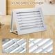 thumbnail image 3 of Cubierta de ventilación de aire para puerta Uxcell, 16 x 10 pulgadas, cubierta de ventilación de rejilla de aluminio, con tornillos de montaje, para puerta de armario, tono plateado, 3 of 5