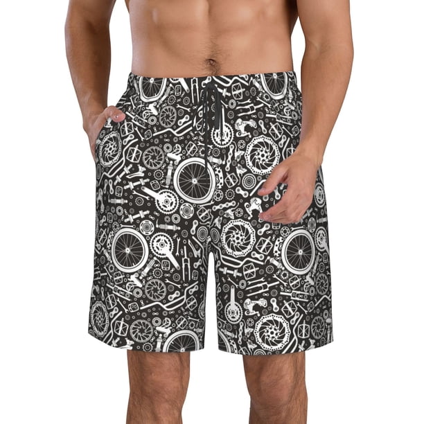 Balery Bicycles Parts Traje de Baño Estilo Hawaiano para Hombre, Shorts de Secado Rápido con Bolsillos-Small