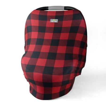 UPC: 0810434032962 | Itzy Ritzy 4-in-1 Nursing Cover Car Seat Cover Shopping Cart Cover and Infinity Scarf – Breathable Multi-Use Mom Boss Breastfeeding Cover Car Seat Canopy Cart Cover & Scarf Buffalo Plaid