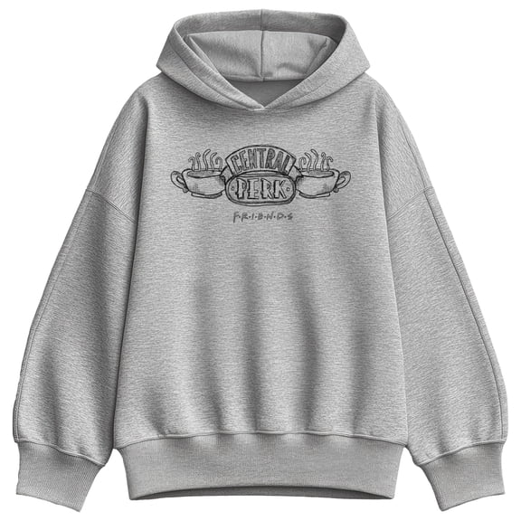 Friends - Central Perk Logo - Women's Oversized Fleece Hoodie Sweatshirt