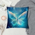 thumbnail image 2 of HENGT Blue Dragonfly Throw Pillow Covers,Glowing Pillow Cases Decorative Square Pillowcases for Home Bed Sofa Living Room Farmhouse Outdoor, 2 of 5