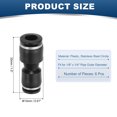thumbnail image 2 of Uxcell 6 Pcs Conector Recto de Empuje para Conectar, Adaptador de Reductor de Tubo de 1/8" x 1/4" OD, Conector de Bloqueo Rápido para Manguera de Aire para Conexión de Sistema Neumático, 2 of 6