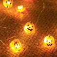 thumbnail image 2 of 2 metros, 20 LED, diseño de calabaza, luz de cadena, modo brillante constante TFixol  Cuerda de lámpara, 2 of 7