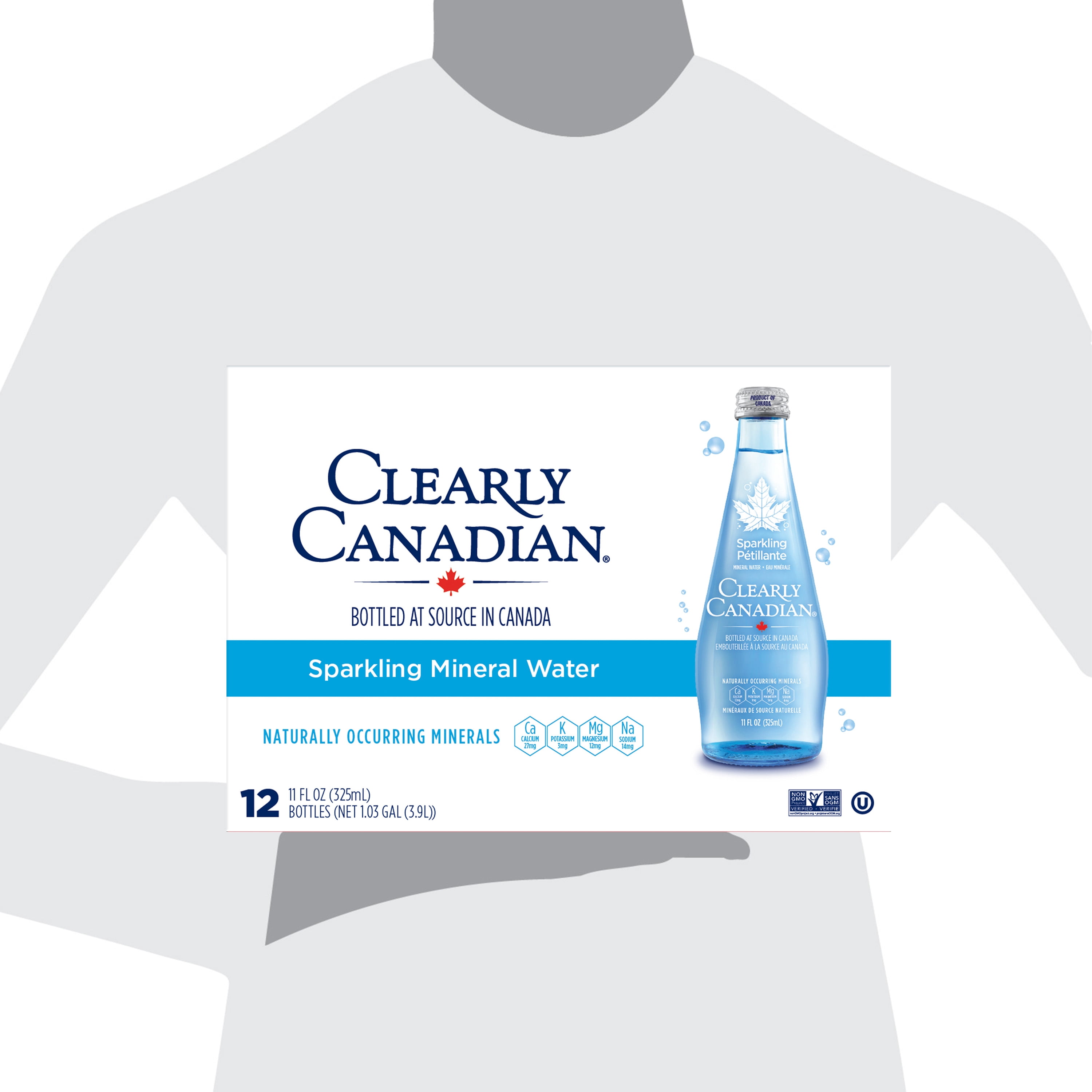 Clearly Canadian Sparkling Mineral Water, 12 Count Pack with No Allergens
