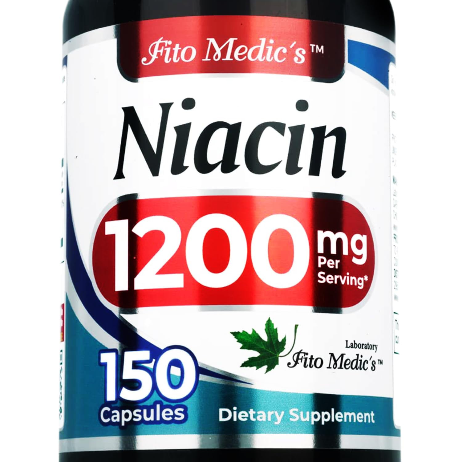 FITO MEDIC'S Lab Niacin Supplement, Vitamin B3, 150 Capsules