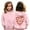 #A12-Pink, variant on XADYUY Girls Hoodies Size 10-12 Jesus Loves You Letter Print Christian Long Sleeve Sweatshirt Boys Girls Oversized Pullover Tops Casual Cute Preppy Sweater with Pockets,Black