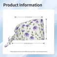 thumbnail image 6 of Kdxio Purple Chicory Pattern Turban Hat for Women Men Comfortable Adjustable Cleaning Working Cap with Sweatband, 6 of 8