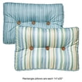 thumbnail image 3 of Clearwater Coastal Reversible Cool Blue Tones Tufted Rectangle Pillow 14 x 20, 3 of 5