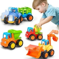 SZDUDU Baby Toys for 1 Year Old Boy Gifts - 4 PCs Toy Trucks Mini Car Toys for 2 Year Old Boy, Toddler Toys Age 1 2 3 Year Old Boy Toys, Toddler Boy Toys for 1 Year Old Boy Baby Birthday