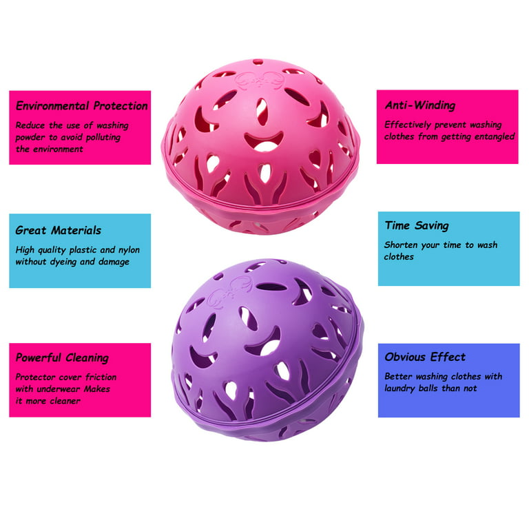 Bangcool Bra Wash Ball Creative Washing Ball Laundry Ball with Protective  Cover 