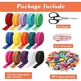 thumbnail image 2 of 45 Yards 15 Colors #5 Nylon Coil Zippers with 90Pcs Pull Heads, Scissor, Ruler for Clothes, Bag, Purse, 2 of 6