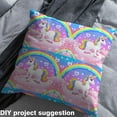 thumbnail image 2 of jejeloiu Cartoon Animal Unicorn Fabric by the Yard 3 Yards,Rainbow Heart Print Sewing Fabric,Pink Green Blue Fabric for Sewing For Child,Ultra Soft Home Decor, 2 of 6