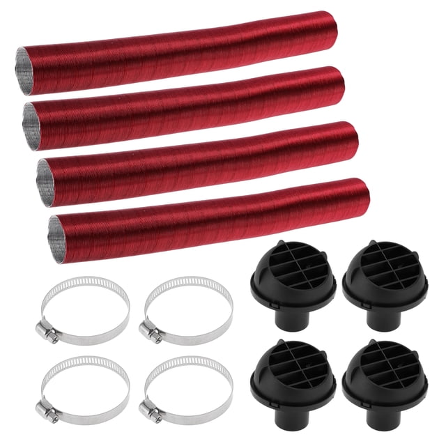 Conjunto de manguera de conducto de calefacción para automóvil Unique Bargains de 42 mm de diámetro y 80 cm para calentador diésel rojo