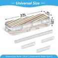 thumbnail image 3 of HOT! Double Layer Clear Pencil Box (6 Compartments) - 21.2" Large Capacity PET Storage Case w/Removable Dividers for Office, Travel Supplies，Red White and Green Stripes, 3 of 7