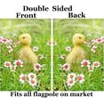 thumbnail image 2 of Cute Little Young Duck Flowering Shrubs Grass Field Spring Nature Animal House Flag 28" x 40" Double Sided Polyester Welcome Large Yard Garden Flag for Patio Lawn Home Outdoor Decor, 2 of 6