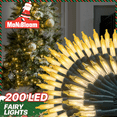 thumbnail image 3 of mollie 75Ft Reusable Christmas Fairy Tale Lights with 200 Irreplaceable LED Bulbs, 8 Mode Controller, and Timer Warm Color String Light, 3 of 11
