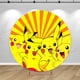 thumbnail image 3 of Fondo redondo para fiesta, tema de Pokémon, fondo para cumpleaños, cubierta elástica, decoración redonda para niños, bola amarilla para mascotas, Pikachu, accesorios, pancarta, 3 of 5