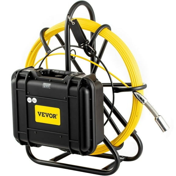 150FT Sewer Inspection Camera with 9" LCD & DVR, IP68 Waterproof Borescope, 8GB SD Card, LED Lights for Drain Pipe/Plumbing/Wall/Duct – Industrial Endoscope