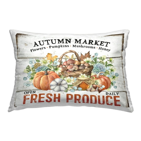Stupell Industries Fresh Fall Produce Decorative Printed Throw Pillow, 14 x 20