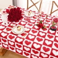 thumbnail image 3 of Valentine''s Day Tablecloth Rectangle 60x102 Inch, Pink Gingham Tablecloth, Love Hearts Table Cloth, Waterproof Table Cover for Valentine''s Day Party Kitchen Dining Room Holiday Decor, Pink, 3 of 6