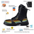 thumbnail image 2 of SAFETOE Heavy Duty Men's Cow Leather Boots 8" Steel Toe Work Safety Boots with Side Zipper Non-Slip Lightweight Comfortable, 2 of 6