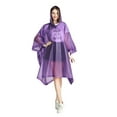 thumbnail image 5 of Yesbay EVA Transparent Hooded Raincoat Adult Unisex Mid-length Poncho with Snap Buttons Waterproof Windproof Hiking Raincoats for Men Women, 5 of 8
