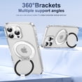 thumbnail image 2 of Decase Shockproof Clear Case with 360° Ring Stand Magnetic for iPhone 16 Pro,Anti-Fingerprint,Military Drop Protection,Compatible with Mag-Safe,Soft Edge Translucent Slim Phone Case,Clear, 2 of 10