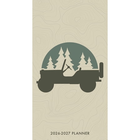 Jeep 2-Year 2026-27 3.5" x 6.5" Monthly Pocket Planner