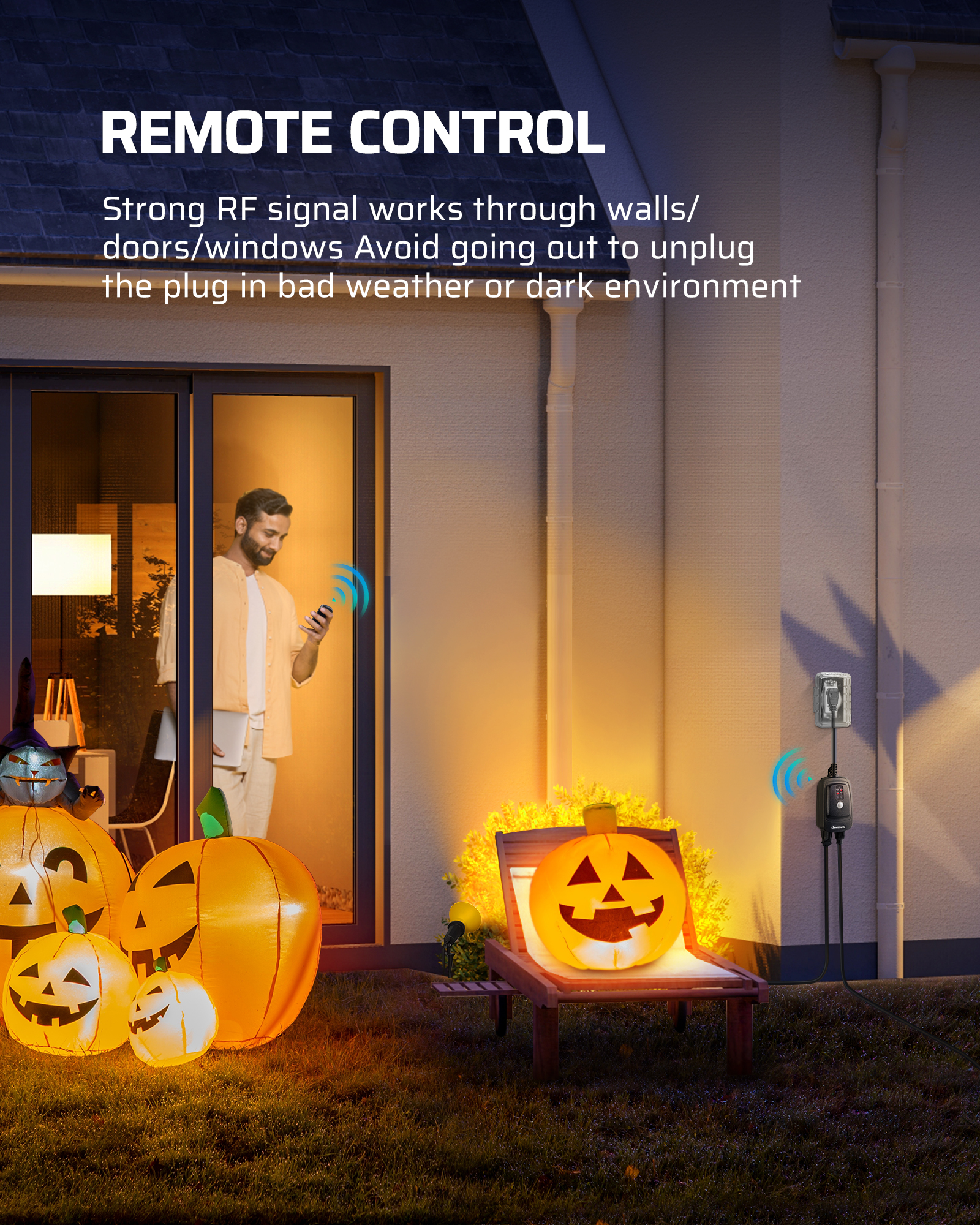 Dewenwils Outdoor Light Sensor Timer with Remote photo 4