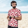 thumbnail image 4 of Wukai Strawberry Print Men's Short-Sleeved Mesh T-Shirt,Quick-Dry Short Sleeve Workout T-Shirt-X-Small, 4 of 8